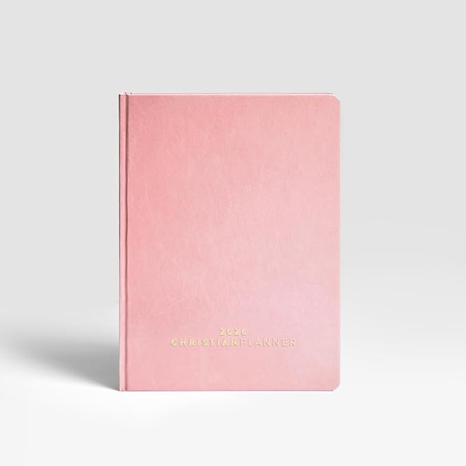 Christian Planner 2026 Daily Planner - Faith Based Monthly and Weekly Planner, Vision Board, and Habit Tracker - 2026 Calendar, Personal Organizer and Devotional Journal (Hardcover, Dust Pink)