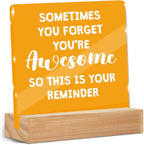 Motivational Reminder Quotes Desk Decor Acrylic Sign, Inspirational Appreciation Gifts for Women Men Coworkers Friends, Positive Affirmations Desk Accessories Signs for Table Top Cubicle Office Decor