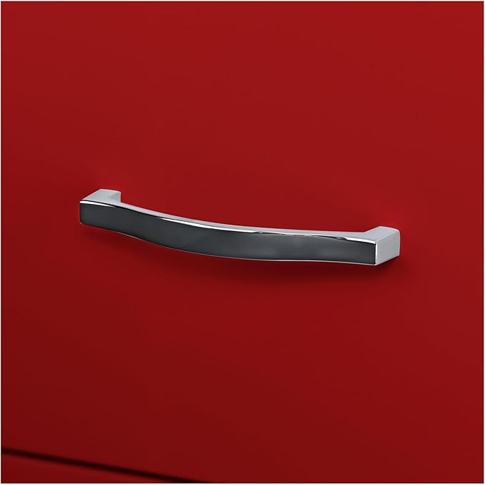 LYS SOHO Box/File/File Mobile Red File Cabinet, 3 Drawer