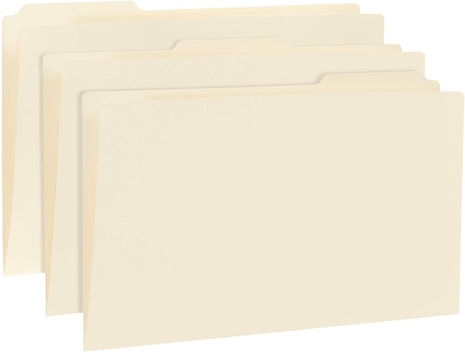 Blue Summit Supplies 11x17 Folders for Blueprints, Plans, Drawings, and Construction, Manila 11x17 File Folders, Bulk 50 Pack