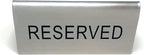 Metal Magery Reserved Table Signs Stainless Steel Metal Table Tent Sign for Resturants Bars and Weddings Pack of 6