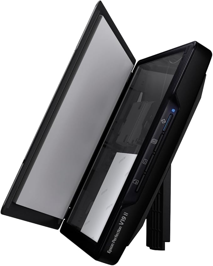 Epson Perfection V19 II Color Photo and Document Flatbed Scanner with 4800 dpi Optical Resolution USB Power, High-Rise, Removable Lid