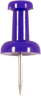 JAM PAPER Colorful Push Pins - Purple Pushpins - 2 Packs of 100