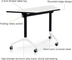 Foldable Conference Room Tables,Flip Top Mobile Training Table,Modern Meeting Table with Silent Wheels,Mobile Conference Tables,47.2 "x23.6 x 29.5 Meeting Room Tables for Office Training (8pack)