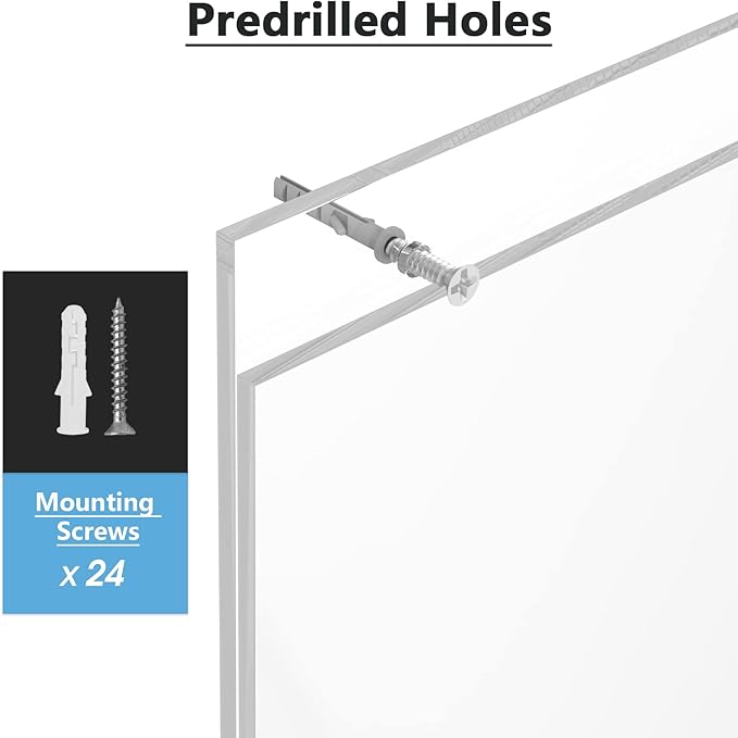MaxGear Wall Mount Sign Holder 8.5 x 11 Inch, Clear Plastic Picture Frames with Mounting Screws, Door Sign Holders and Document Display Frame for Home, Office, Store, Landscape, 12 Pack