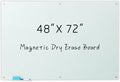 Gooderboard Glass Magnetic White Board – 72 x 48 Inches Dry Erase Frameless Whiteboard for Wall, Large Writing Board Wall Mounted Glass Board for Display, School and Business Office