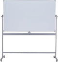 DexBoard Double-Sided 72" x 48" Mobile Whiteboard, Extra Large Rolling Magnetic Dry Erase Board with Stand, Height Adjustable White Board Easel for Office, Classroom & Home