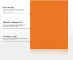 LUXPaper 8.5" x 11" Paper | Letter Size | Mandarin Orange | 80lb. Text | 250 Qty