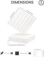 Fluxynara Felt Bulletin Board Tiles -28"x18" with 40 Adhesive Tabs, Cork Board Alternative for Office Decor, Push Pin Board Wall Organizer 6-Pack (Milky White)