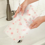 Cherry Blossom Shelf Liner - Non-Adhesive Drawer & Cabinet Liner, Non-Slip Waterproof Kitchen Shelf Paper,Pink Decorative Floral Refrigerator Liner, Easy to Cut & Clean