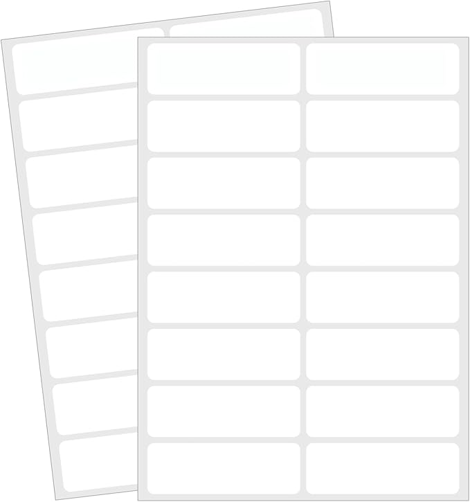 Blank Removable Labels, 1x3 Inch White Freezer Labels for Food Containers, Freezer Label to Write on/Waterproof - 240Pcs