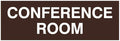 Signs ByLITA Basic Conference Room Sign (Dark Brown) - Medium