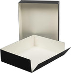 Lineco Museum Archival Drop-Front Storage Box, Acid-Free with Metal Edges, 8.5 X 10.5 X 3 inches, Black (733-2008), Set of 2