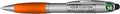 DISCOUNT PROMOS Custom Stylus Ballpoint Pens Set of 10, Personalized Bulk Pack - Black Ink, Great for Office, School, Business, Tradeshows, Events - Orange