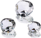 Zoogamo 3” / 80 mm Clear Diamond Heart Shaped Glass Crystal Paperweight – Home Office Decor & Valentine's Day Gift Wedding Favors Centerpieces Decoration with Gift Box