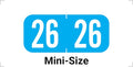 MINI 2026 Year Stickers, Doctor Stuff 2026 Chart Stickers, Light Blue Color Coded, Tab 1287 Style, USA Made Year Labels for End Tab File Folders, 500 Labels/Roll in a Dispenser Box, 1/2" x 1-1/8"