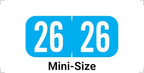 MINI 2026 Year Stickers, Doctor Stuff 2026 Chart Stickers, Light Blue Color Coded, Tab 1287 Style, USA Made Year Labels for End Tab File Folders, 500 Labels/Roll in a Dispenser Box, 1/2" x 1-1/8"