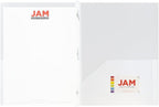 JAM PAPER Plastic Color POP Folders - 2 Pocket Durable Folders with Metal Prongs Fastener Clasps - Clear - Bulk 96/Pack