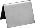 New Star Foodservice Stainless Steel Table Tent Sign (Silver (Plain), 2"x 2" (Set of 6))