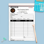 Personalized Invoice Book Custom 2 Part/3 Part Receipt Book Quote Estimate Order Forms Carbonless Form with Your Company Name Logo Address,2-10 Books (Style 16)