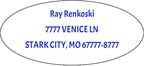 Made in USA Custom Return Address Stickers Labels Customized Mailing Label for Envelopes, Personalized Self Adhesive Flat Sheet Oval Labels