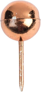 JAM PAPER Colorful Push Pins - Round Head Map Thumb Tacks - Rose Gold Pushpins - 100/Pack