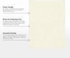 LUXPaper 8.5" x 11" Cardstock | Letter Size | Natural Linen | 100lb. Cover (183lb. Text) | 500 Qty