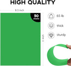 8.5 x 11 Green Card Stock, Goefun 50 Pack Green Cardstock, 65lb Printer Paper for Cards Making, Office Printing, Christmas