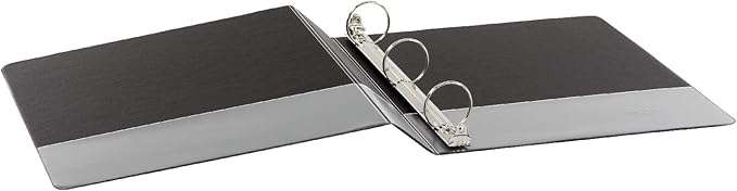 Cardinal Economy 3 Ring Binder, 1.5 Inch, Presentation View, Black, Holds 350 Sheets, Nonstick, PVC Free, 4 Pack of Binders (79519)