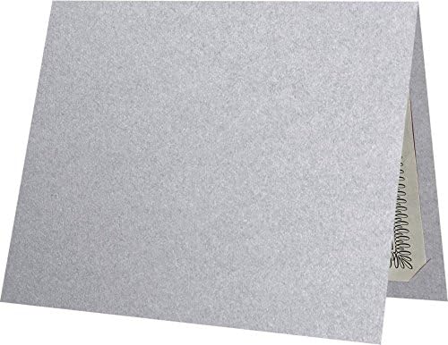 LUXPaper 9.5" x 12" Certificate Holders | Silver Metallic | 105lb. Cover | 100 Qty
