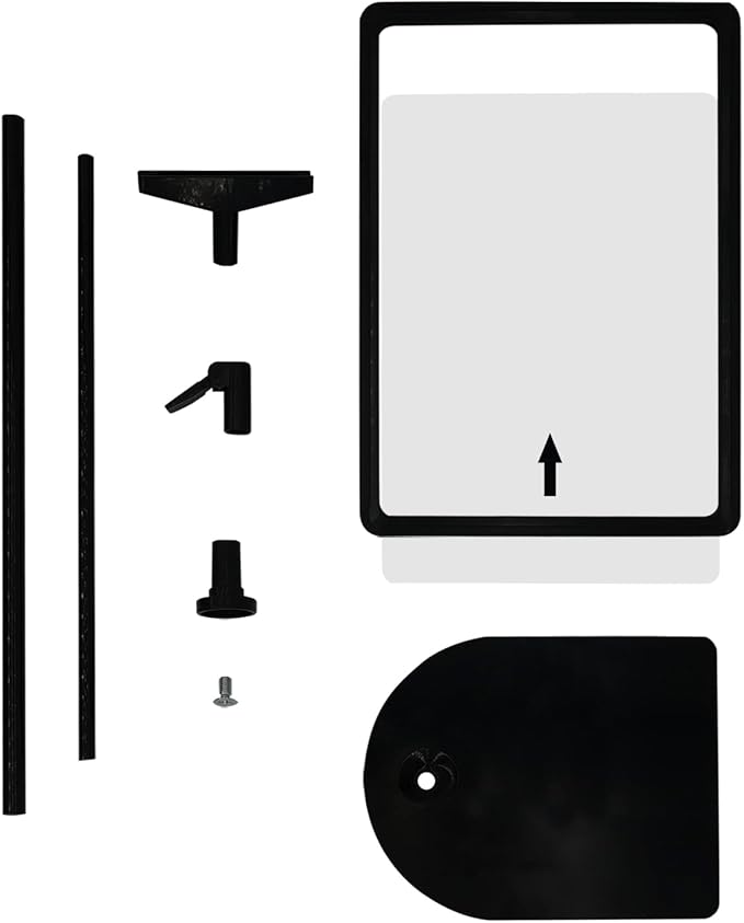 BUTUNITA Sign Holder Stand, 8.5x11 Inch Adjustable Tabletop Sign Holder Floor Stand for Supermarket, Vertical&Horizontal View Displayed (Black,2Pcs)