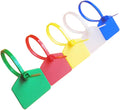 Waterproof Shipping Tags, Multi-Color Self Locking Nylon Writable Marker Ties Luggage Identification Tags, Plastic Straps Label Mark Tag, Seal Tags Zip Tie for Labeling 100pcs