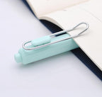 xixixiaozhu OASO K018 Sealed Retractable Fountain Pen Set 0.5mm with 2pcs Blue Ink Cartridges Smooth Writing for School Students (Light Green)