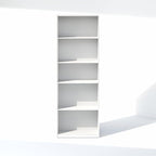 Furinno GEHRY DVD Shelf, 5-Tier CD Rack, Media Shelf with Adjustable Shelves, DVD Storage Cabinets for CD Blueray Game Disc, Easy Assembly, for Living Room, Home Office, White