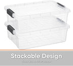 Superio Storage Bins with Lids, Clear Plastic Containers for Organizing, Stackable Totes, BPA Free, Odor Free, Organizer Boxes for Home, and Dorm (2 Pack, 22.75 Qt)