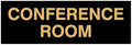 Signs ByLITA Basic Conference Room Sign (Black/Gold) - Small