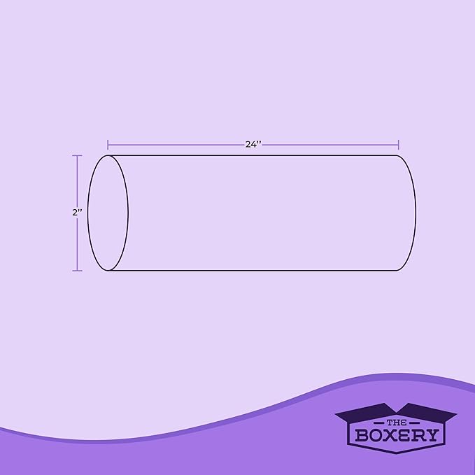 The Boxery Brown/Kraft Shipping, Storage, Posters, Arts, Crafts, Documents, Mailing Tubes 2 inch x 24 inch - 50 PACK, Made in the Usa, Reusable and Recyclable