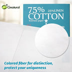 75% Cotton 25% Linen Paper, 85gsm Inkjet Printing Paper, 8.5"x11" White Color Resume Paper,100 Sheets Won't Get Wet Cotton Paper