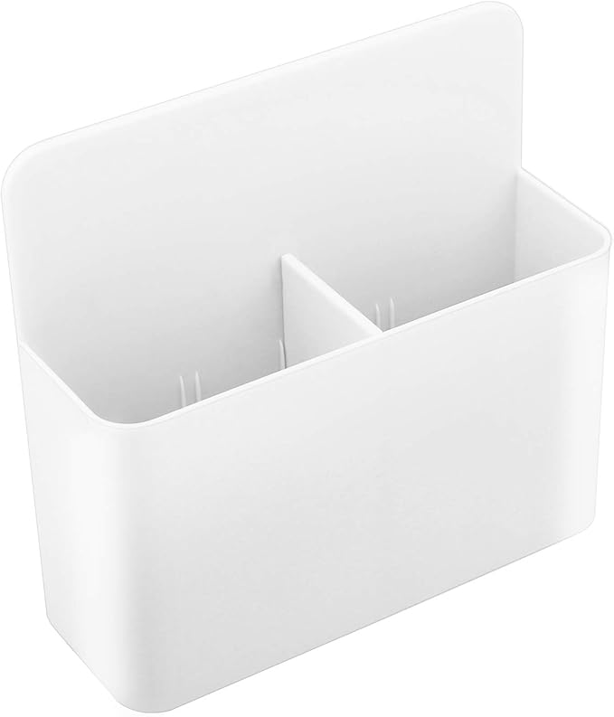 MoKo Magnetic Dry Erase Marker Holder, Magnetic Pen Holder for Whiteboard, Refrigerator, Storage Pencil Organizer Locker Accessories for School, Office, Home - White