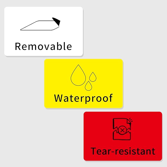 3×5 Inch Yellow Removable Thermal Labels,Waterproof Thermal Label,240 Sheets per Roll with Perforated Lines