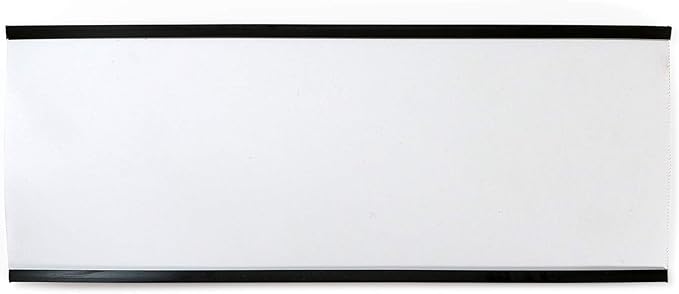 SmartSign (Pack of 25) 3 x 8 inch Flexible 'C' Channel Shelf Label Holders with Inserts, 62.5 mil Magnetic Material, Black, Made in USA