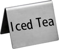 New Star Foodservice Stainless Steel Table Tent Sign (Silver (Iced Tea), 2 x 2-Inch (Set of 2))