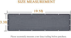 iCover 3.3x19.5ft Balcony Privacy Screen Fence, UV-Resistant Railing Fencing Cover for Porch Deck Patio Garden Backyard, Cable Zip Ties Included, Dark Grey