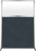 Versare Hush Screen Portable Room Divider | Workstation Wall Divider | Freestanding Privacy Hush Panels | Frosted Windows | Fabric Office Divider Screen | Great for Room Separation