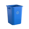 Krollen Industrial 19 Gallon Blue Square Commercial Trash Can