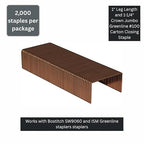 Klinch-Pak K-SW9060-1, 1" Leg by 1-1/4" Crown Jumbo Greenline #100 Carton Closing Staples, 2000 per Package, Bostitch SW9060, ISM Greenline staplers, for Closing Double/Triple Corrugated Cardboard