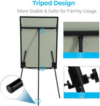 DexBoard Dry Erase Easel 36" x 24", Height Adjustable Magnetic White Board with Tripod Stand, Office Presentation Board with 25 Sheets Flipchart Paper Pad, Magnets & Eraser, Black
