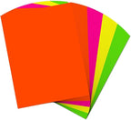 JAM PAPER Full Sheet Shipping Labels - Printable Sticker Paper - 8 1/2 x 11 - Assorted Neon Colors - 40 Pages/Pack