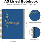 Vgrti But Did You Document It Spiral Notebook, Funny Office Notebooks for Coworkers Adults, Humor Work Gag Gifts New Job Gifts for Women Men Colleague Boss Friend Manager Employee HR