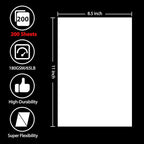 OcePor 200 Sheets White Cardstock 8.5” x 11”, 65lb/180gsm White Card Stock, Thick Card Stock Paper, Heavy Cardstock Paper for Printer, Resume, Scrapbooks, Art, Crafts, Business Cards